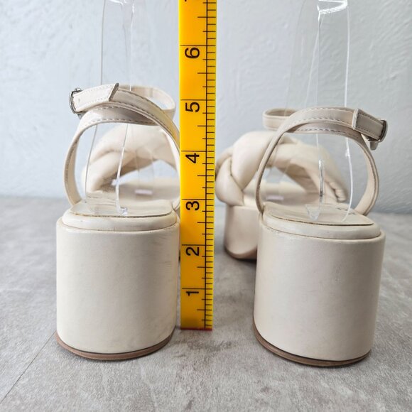 Jeffrey Campbell Platform Sandals 8 Braided Padded Y2K Dressy Chunky Block Heel - Picture 4 of 11